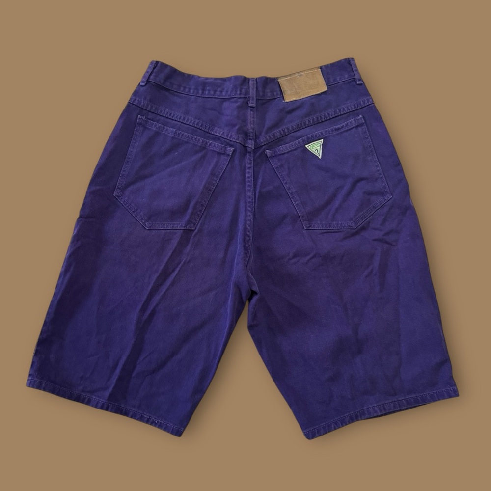 Vintage 90’s Guess Purple Cargo Jean Shorts